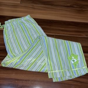 XL Care Bears green blue pajama pants 99% cotton sleep